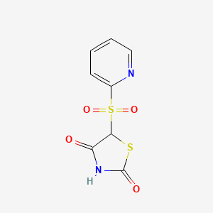 molecular formula C8H6N2O4S2 B8352206 5-(Pyridine-2-sulfonyl)-thiazolidine-2,4-dione 