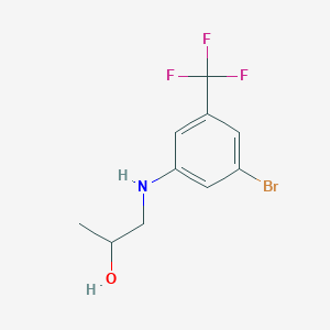 molecular formula C10H11BrF3NO B8352229 1-(3-Bromo-5-(trifluoromethyl)phenylamino)propan-2-ol 