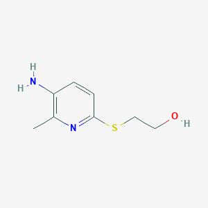 molecular formula C8H12N2OS B8352267 2-(5-Amino-6-methyl-pyridin-2-ylsulfanyl)-ethanol 