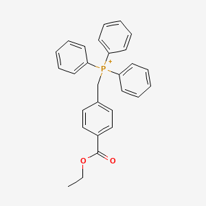 molecular formula C28H26O2P+ B8352343 (4-Ethoxycarbonylphenyl)methyl-triphenylphosphanium 