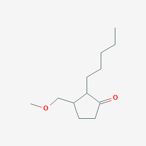 molecular formula C12H22O2 B8352378 3-(Methoxymethyl)-2-pentylcyclopentan-1-one 