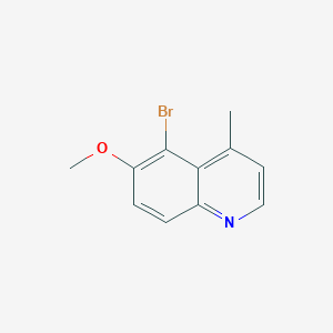molecular formula C11H10BrNO B8352412 5-Bromo-6-methoxy-4-methylquinoline 