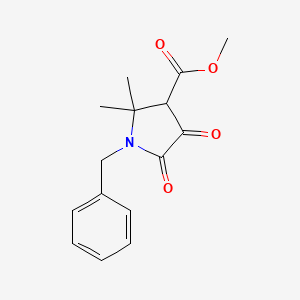 molecular formula C15H17NO4 B8352418 Methyl 1-benzyl-2,2-dimethyl-4,5-dioxopyrrolidine-3-carboxylate 