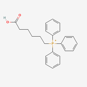 molecular formula C24H26O2P+ B8352425 6-(Triphenylphosphonio)hexanoic acid 