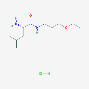 molecular formula C11H25ClN2O2 B8352448 L-leucine-3-ethoxypropylamide hydrochloride 