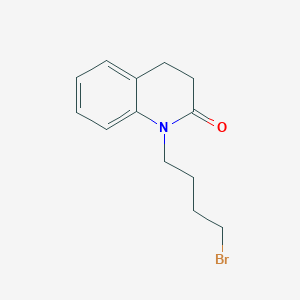 molecular formula C13H16BrNO B8352455 1-(4-Bromobutan-1-yl)-3,4-dihydroquinolin-2(1H)-one 