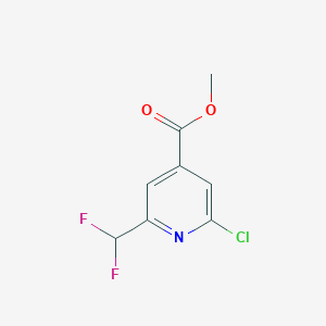 molecular formula C8H6ClF2NO2 B8352477 2-Chloro-6-difluoromethyl-isonicotinic acid methyl ester 
