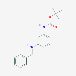 molecular formula C18H22N2O2 B8352479 (3-Benzylamino-phenyl)-carbamic acid tert-butyl ester 