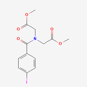 molecular formula C13H14INO5 B8352484 [(4-Iodo-benzoyl)-methoxycarbonylmethyl-amino]-acetic acid methyl ester 