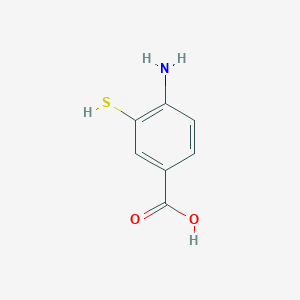 molecular formula C7H7NO2S B083525 4-氨基-3-巯基苯甲酸 CAS No. 14543-45-4