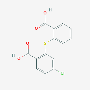 molecular formula C14H9ClO4S B8352560 2-(2-Carboxyphenylthio)-4-chlorobenzoic acid 