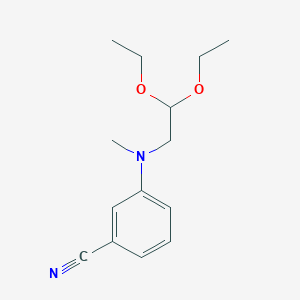 molecular formula C14H20N2O2 B8352582 3-((2,2-Diethoxyethyl)(methyl)amino)benzonitrile 
