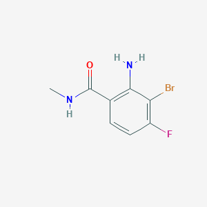 molecular formula C8H8BrFN2O B8352607 2-amino-3-bromo-4-fluoro-N-methylbenzamide CAS No. 1453798-40-7