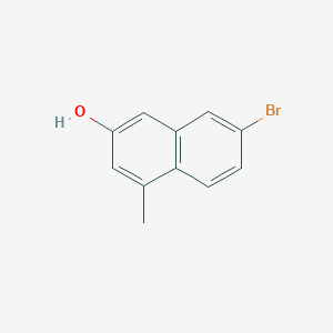 molecular formula C11H9BrO B8352619 7-Bromo-4-methyl-naphthalen-2-ol 