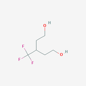 molecular formula C6H11F3O2 B8352636 3-Trifluoromethyl-1.5-pentanediol 
