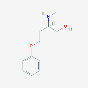 molecular formula C11H17NO2 B8352657 2-(Methylamino)-4-phenoxy-1-butanol 