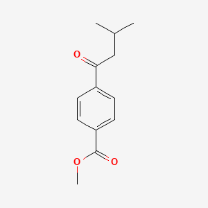 molecular formula C13H16O3 B8352672 Methyl 4-(3-methylbutanoyl)benzoate 