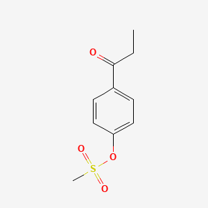 molecular formula C10H12O4S B8352685 p-(Methanesulfonyloxy)propiophenone 