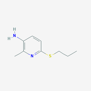 molecular formula C9H14N2S B8352708 2-Methyl-6-propylsulfanyl-pyridin-3-ylamine 
