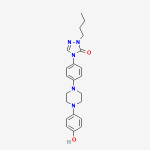 molecular formula C22H27N5O2 B8352819 2-Butyl-4-[4-[4-(4-hydroxyphenyl)piperazin-1-yl]phenyl]-1,2,4-triazol-3-one 