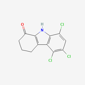 molecular formula C12H8Cl3NO B8352848 5,6,8-Trichloro-2,3,4,9-tetrahydro-1H-carbazol-1-one 