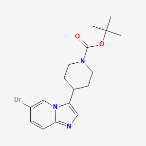 1-(t-Butoxycarbonyl)-4-(6-bromo-imidazo[1,2-a]pyridin-3-yl)-piperidine
