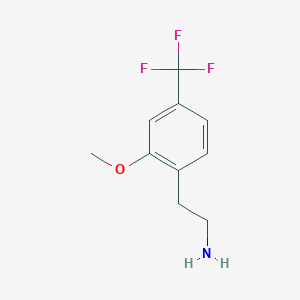 molecular formula C10H12F3NO B8352902 2-(2-Methoxy-4-(trifluoromethyl)phenyl)ethanamine 