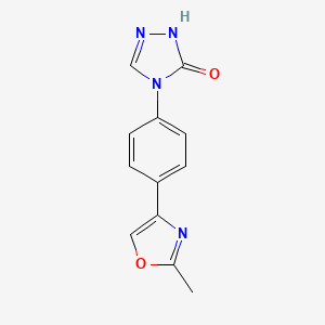 molecular formula C12H10N4O2 B8352998 4-[4-(2-methyl-4-oxazolyl)phenyl]-3(2H,4H)-1,2,4-triazolone 