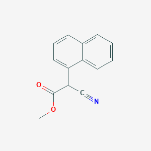 molecular formula C14H11NO2 B8353008 2-(1-Naphthyl)-2-(methoxycarbonyl)acetonitrile 