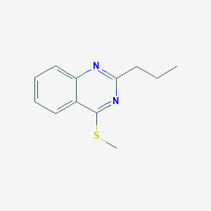 molecular formula C12H14N2S B8353016 2-Propyl-4-methylthioquinazoline 