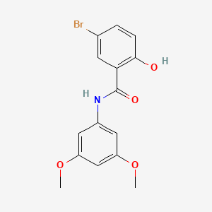 molecular formula C15H14BrNO4 B8353049 5-Bromo-N-(3,5-dimethoxyphenyl)-2-hydroxybenzamide 