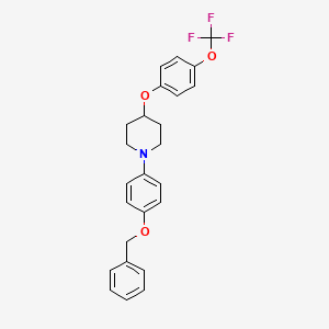 molecular formula C25H24F3NO3 B8353079 1-(4-Benzyloxyphenyl)-4-[4-(Trifluoromethoxy)phenoxy]piperidine CAS No. 1083099-55-1