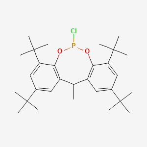 molecular formula C30H44ClO2P B8353086 2,4,8,10-Tetra-tert-butyl-6-chloro-12-methyl-12H-dibenzo[d,g][1,3,2]dioxaphosphocine 