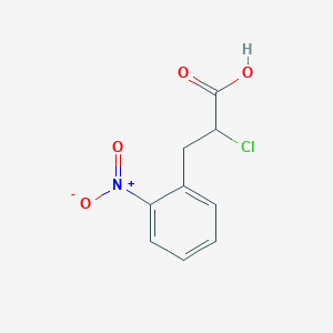 molecular formula C9H8ClNO4 B8353097 alpha-Chloro-2-Nitrobenzenepropanoic Acid 