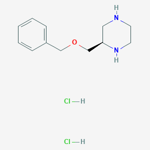 molecular formula C12H20Cl2N2O B8353128 (R)-2-(benzyloxymethyl)piperazine dihydrochloride 