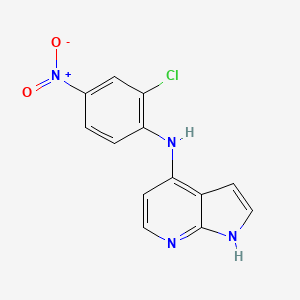 molecular formula C13H9ClN4O2 B8353188 N-(2-Chloro-4-nitrophenyl)-1H-pyrrolo[2,3-b]pyridine-4-amine 