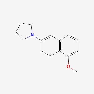 molecular formula C15H19NO B8353210 1-(5-Methoxy-3,4-dihydronaphthalen-2-yl)pyrrolidine 