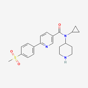 N-Cyclopropyl-6-(4-methanesulfonyl-phenyl)-N-piperidin-4-yl-nicotinamide