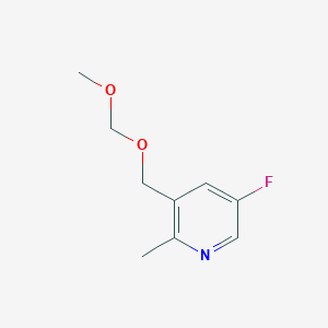 molecular formula C9H12FNO2 B8353218 5-Fluoro-3-((methoxymethoxy)methyl)-2-methylpyridine 
