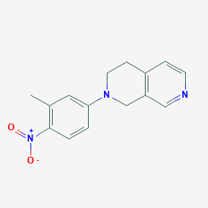 molecular formula C15H15N3O2 B8353233 2-(3-Methyl-4-nitrophenyl)-1,2,3,4-tetrahydro-2,7-naphthyridine 