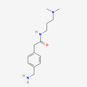molecular formula C14H23N3O B8353240 4-[[[[3-(Dimethylamino)propyl]amino]carbonyl]methyl]benzenemethanamine 