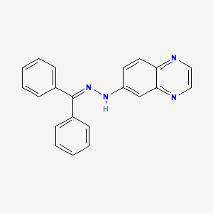 molecular formula C21H16N4 B8353256 1-(Diphenylmethylene)-2-(quinoxalin-6-yl)hydrazine 