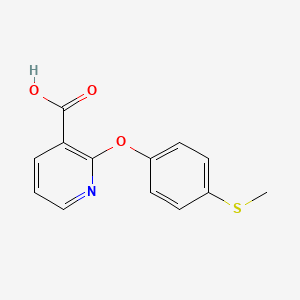molecular formula C13H11NO3S B8353257 2-(4-Methylsulfanyl-phenoxy)-nicotinic acid 