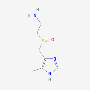 molecular formula C7H13N3OS B8353368 5-Methyl-4-(2-aminoethylsulphinyl)methylimidazole 