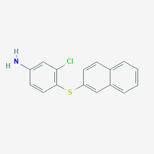 molecular formula C16H12ClNS B8353406 3-Chloro-4-(napthalen-2-ylsulfanyl)-phenylamine 
