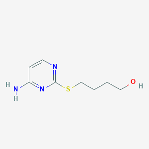 molecular formula C8H13N3OS B8353413 4-Amino-2-(4-hydroxybutylthio)pyrimidine 