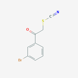 molecular formula C9H6BrNOS B8353420 2-(3-Bromophenyl)-2-oxoethyl thiocyanate 