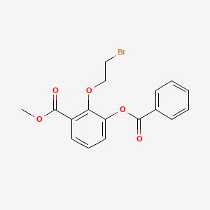 molecular formula C17H15BrO5 B8353448 Methyl 2-[(2-bromoethyl)oxy]-3-[(phenylcarbonyl)oxy]benzoate 