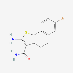 molecular formula C13H11BrN2OS B8353480 2-Amino-7-bromo-4,5-dihydro-naphtho[1,2-b]thiophene-3-carboxylic acid amide 