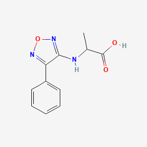 molecular formula C11H11N3O3 B8353505 N-(Phenyl-furazan-3-yl)-D,L-alanine 